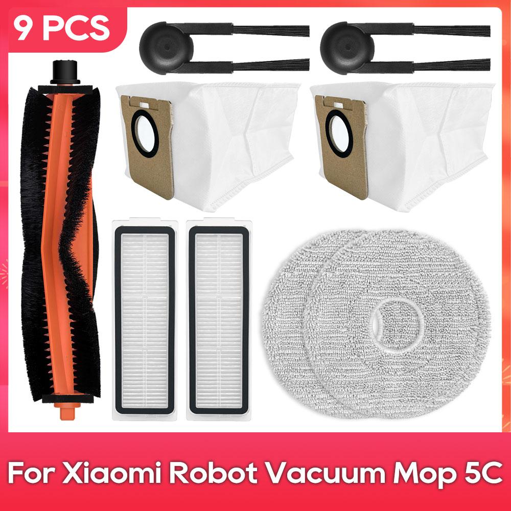 Fit For ( Xiaomi Robot Vacuum Mop 5C / OV42CN ) Main Side Brush Filter Mop Dust Bag Robot Vacuum Cleaner Part Accessories