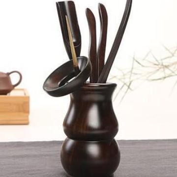

Tea Ceremony Six Gentlemen Set Chinese Tea Set Accessories Ebony Tea Making Tools Solid Wood Tea Clip Spoon Tea Art Decoration