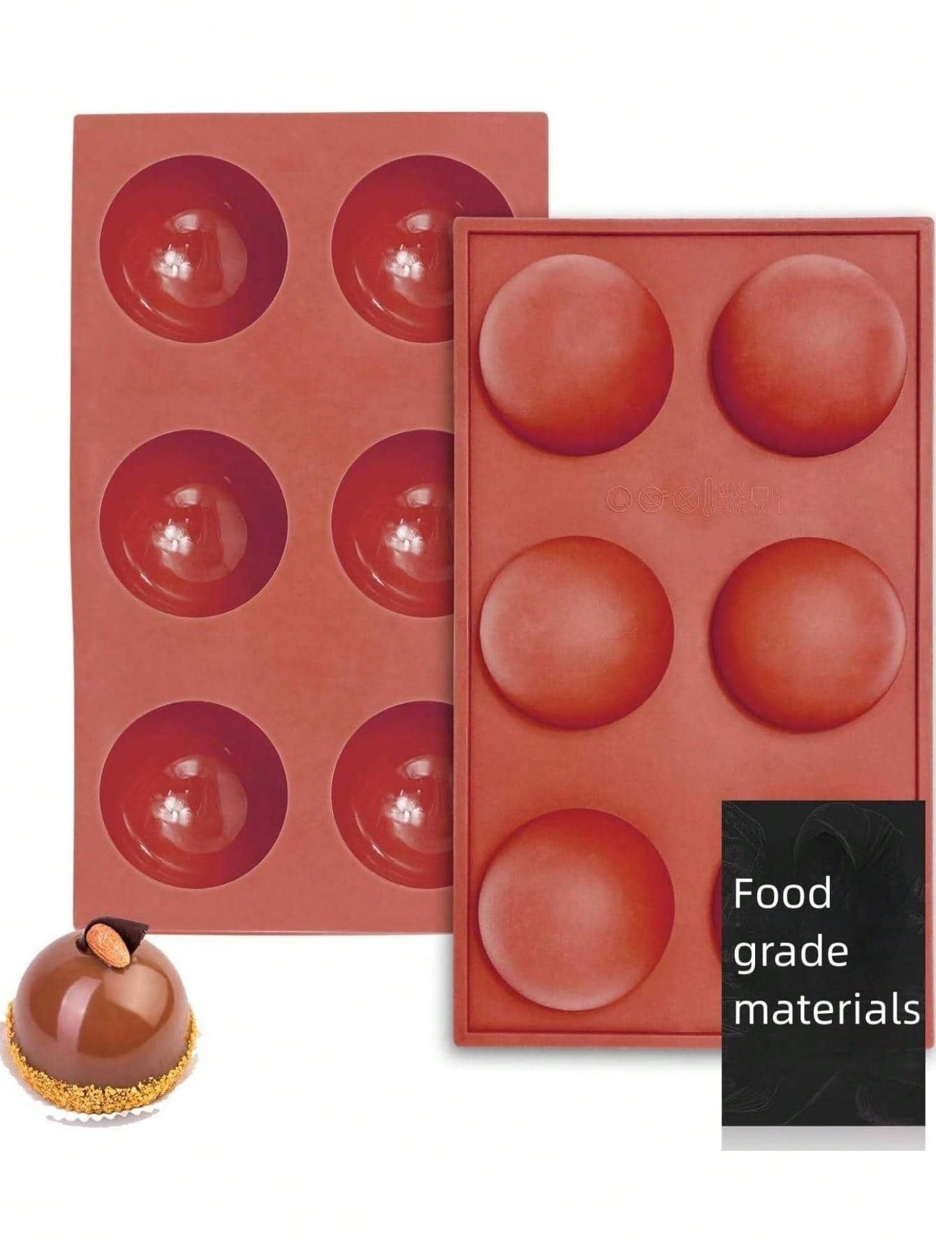 

Силиконовая форма с 5/6/8/15/24/35/36 отверстиями для шоколадных бомбочек, желейных тортов, полусферических силиконовых форм 6 holes Large