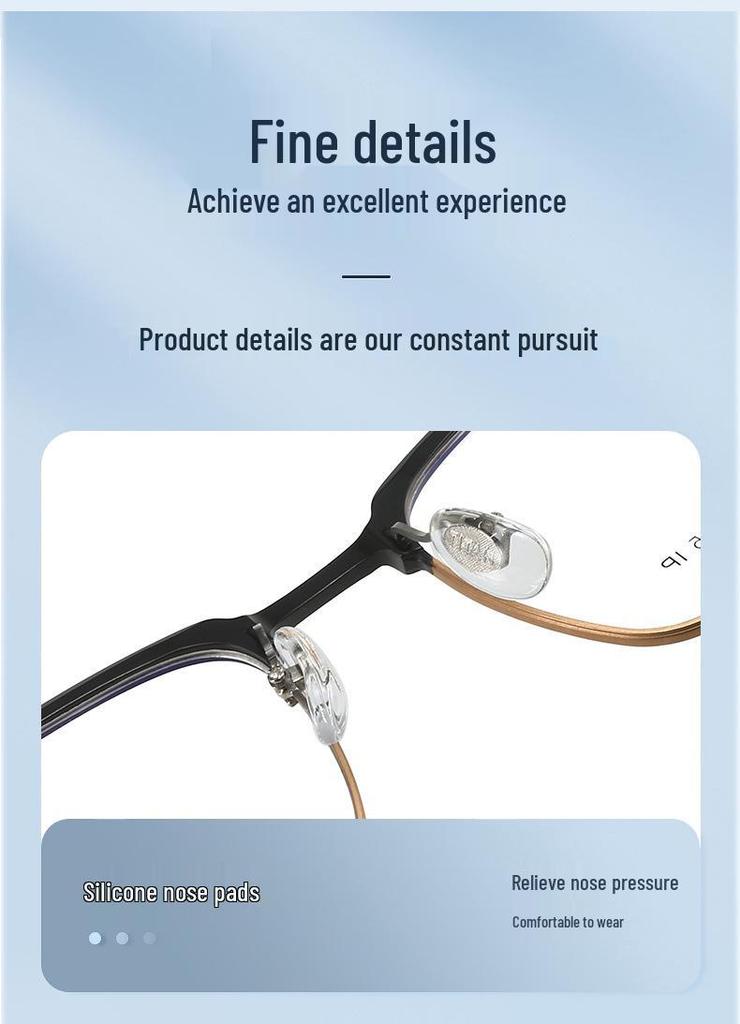 Two-Tone Aluminum Titanium Optical Glasses Frame - Ultra-Light Aviator Design (5102)
