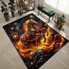Fiery celestial horse in stars Print Carpet Rug for Living Room Bedroom Sofa Doormat Home Decor Non-slip Floor Mat