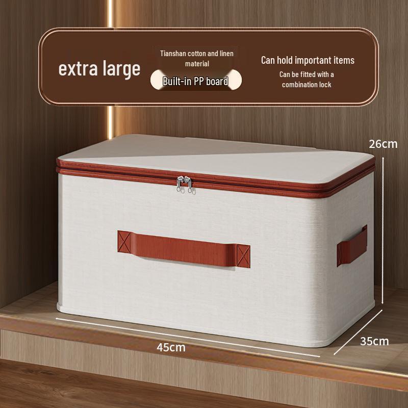 Kationisk oppbevaringsboks i mykt lokkstoff: Garderobeorganisator med stor kapasitet og lås