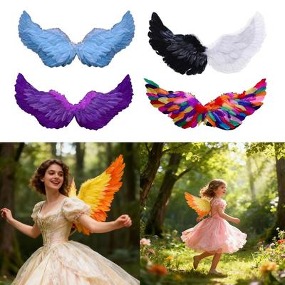 Cute Princess Angel Wing Fairy Wings Dress UP Elastic Straps Angel Wings DIY Props Elf Cosplay Wing Party Props