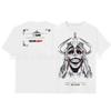 Punk Y2k Short Sleeve T-Shirt Teens Loose Fit Casual Top With Print