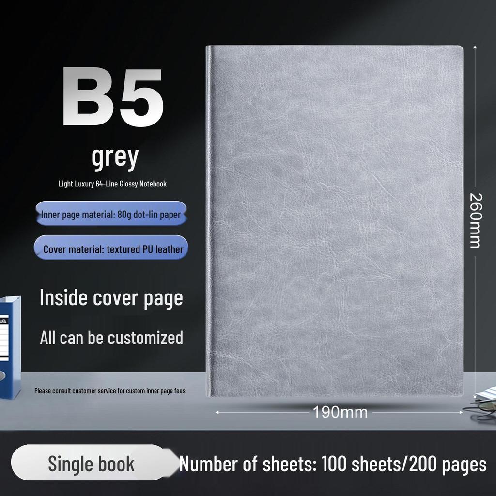 Customizable A5/B5 Business Notebook with Logo - Thick Cover for Office Meetings
