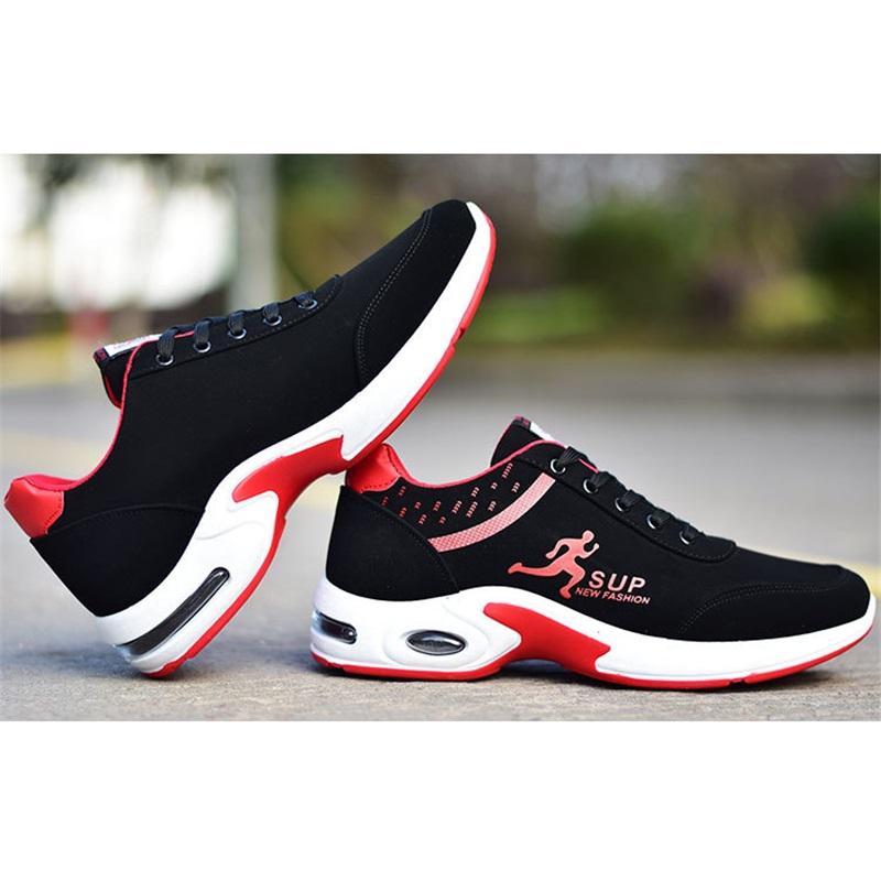 Herrenschuhe, Leder Verschleißfest, Rutschfeste Sportschuhe, Walkingschuhe, Lässige Herren-Laufschuhe