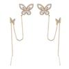 Earstuds Simple Fashionable Earrings Hollowed Out Butterfly Zircon Earrings for Women Ear Clips Ear Lines and Dynamic Accessories