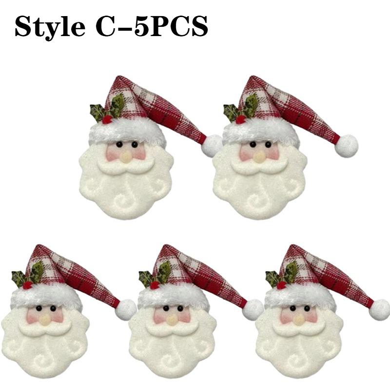 1-10PCSChristmas Knitted Fabric Doll OrnamentsSanta Claus Hanging Decorations XmasTree Pendant Holiday Party Home Scene Supplies