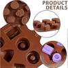 Silicone Chocolate Mold, 15 Non-Stick Cavities, Chocolate Molds, Silicone Candy Mold, Pastry Molds, for Homemade Chocolate, Waffles, Pralines, Candy, 