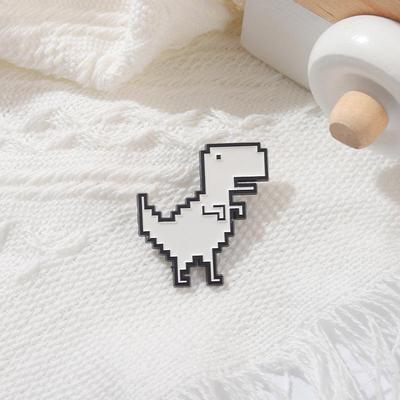Cute Dinosaur Alloy Brooch - Wavy Edge Design for Clothes & Bags