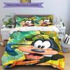 3pcs Disney Happy Goofy Bedding Set, Including 1 Quilt Cover and 2 Pillow Shams, Without Filling, Soft and Comfortable Home Bedroom Fabric, Fashi