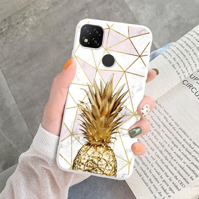 Marmurowy wzór etui na telefon do Redmi 9C 9 C NFC 10A 10 A pokrowiec ochronny różowy silikonowy miękki Funda do Xiaomi Redmi 9C Coque