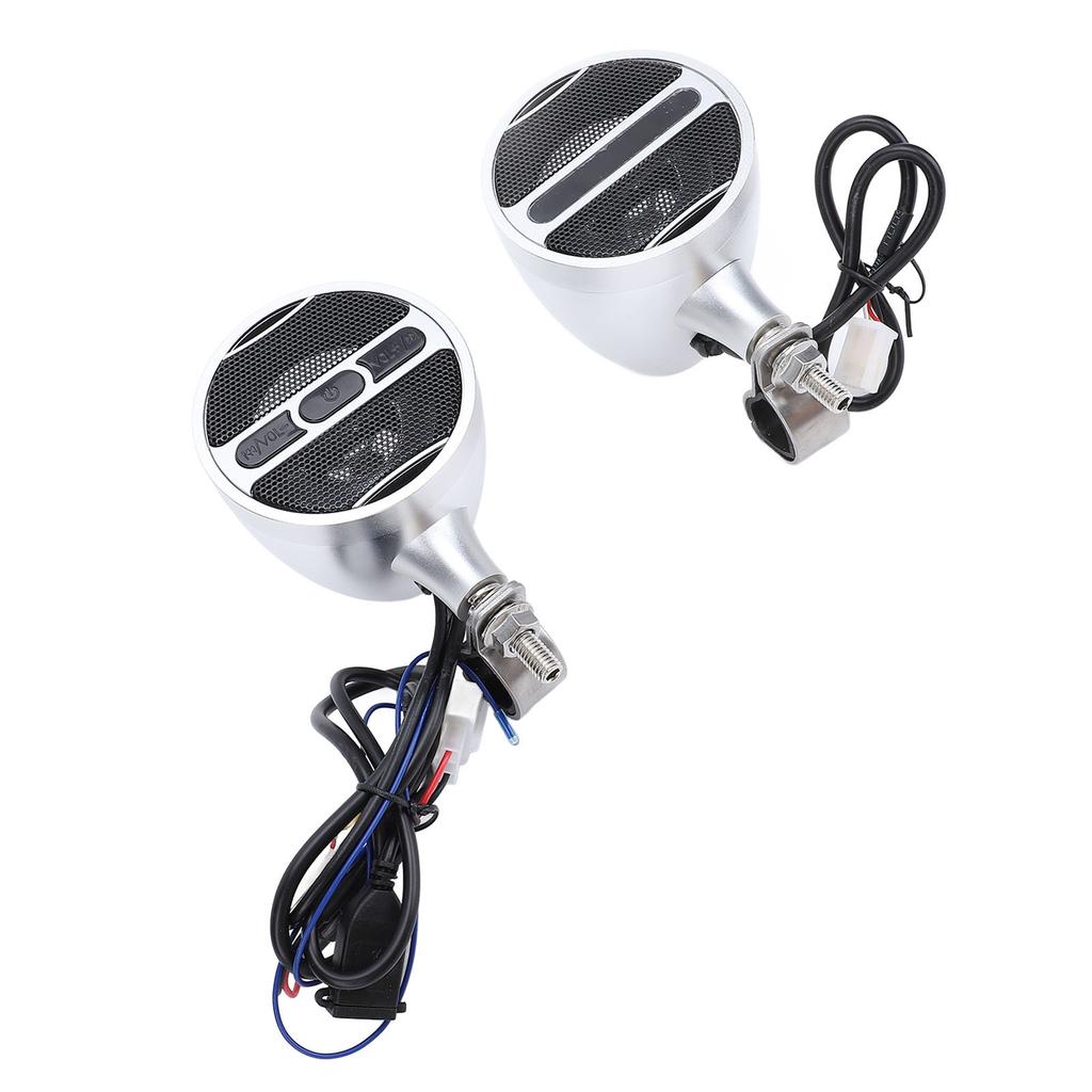Motorcycle ATV Speaker Handlebar Waterproof MP3 Bluetooth Amp Stereo Sound Radio System DC12V