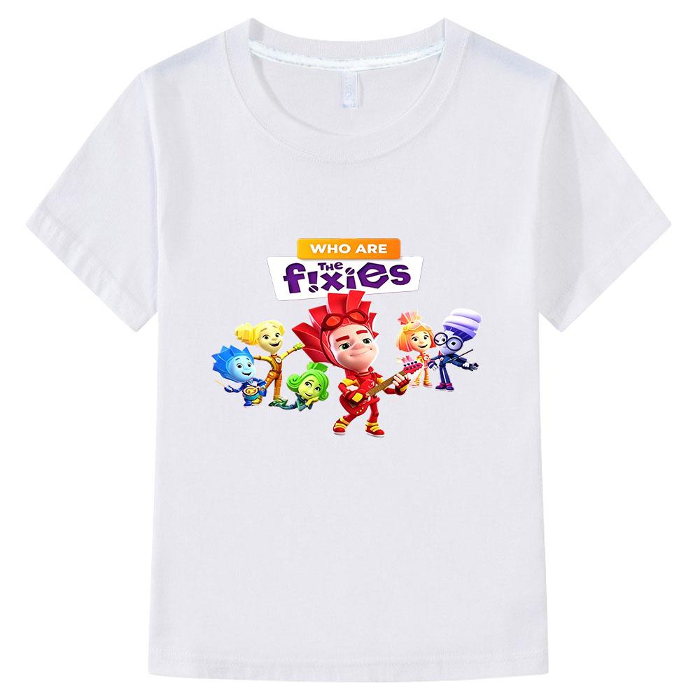 Die Fixies 100% Baumwolle Kinder Neue T-Shirts Hexe Zauberer Lustiger Cartoon-Druck T-Shirt Mädchen Baby Jungen Kurzarm Kinder Anime T-Shirt Sommer Oberteile