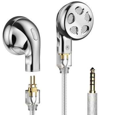 TRN Seahorse Pro Dynamische Kabel-Kopfhörer aus Verbundaluminium mit abnehmbarem Kabel, Intra-Conca-Kopfhörer, 14,2-mm-Treiber, In-Ear-Kopfhörer, PU+LCP-Membran, Gehäuse,