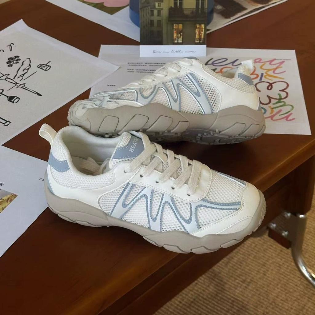 Mesh German Training Shoes Women's Summer New Models Show Feet Small Breathable Versatile Dad Shoes Thin Thick Sole Light Sports