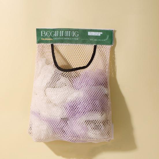 1/2Pcs Wall Garbage Mount Mesh Bag Adhesive Plastic Bag Organizer Holder