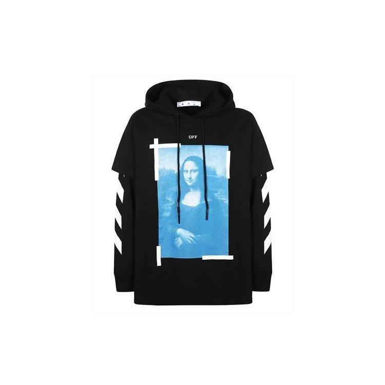 Men's Off-White SS21 Mona Lisa Printing Black OMBB051R21FLE0011001