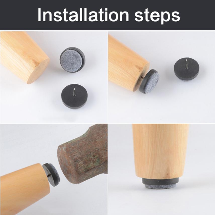 30 Pcs Felt Nails Anti Slip Foot Furniture Table Pads Legs for Furniture Wood Floor Protector Chair Stoppers Felt Glides