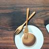 Ruhan Beechwood Fruit Fork and Dessert Spoon Set