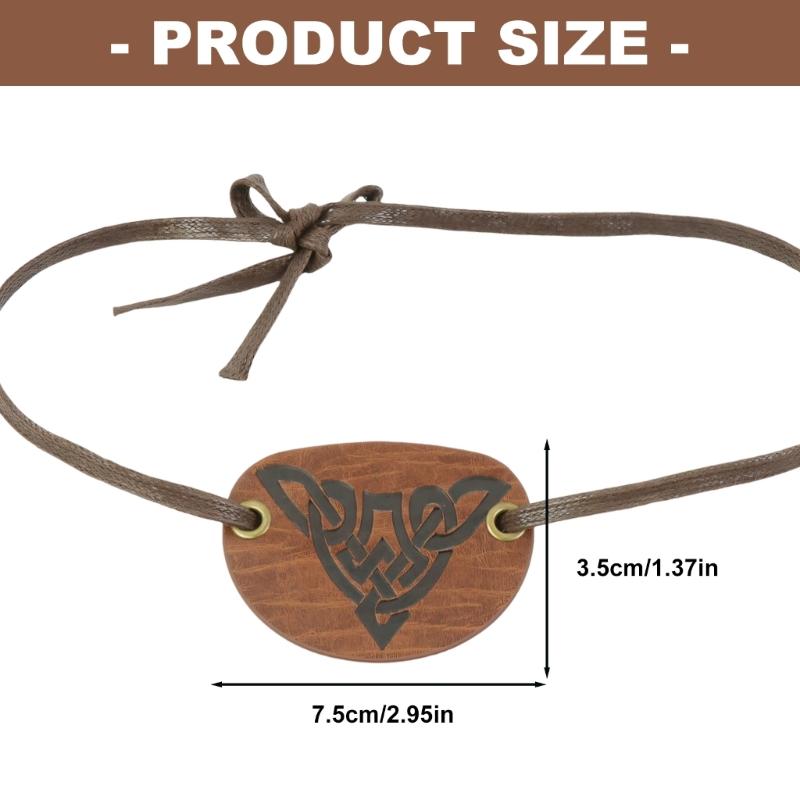Pirate Costume Accessories Steampunk Pirate Eye Patches Decorative Single Eye Patches Reusable Eye Cover for Women Men