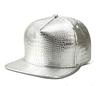 Big Size Crocodile Leatherpattern Baseball Cap Unisex Adjustable Trend Hip Hop Style Cross Skull Flat Brim Duck Tongue Hat