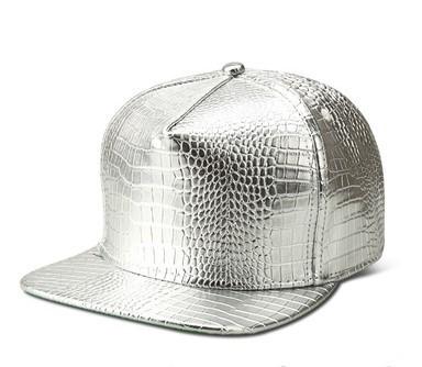 Big Size Crocodile Leatherpattern Baseball Cap Unisex Adjustable Trend Hip Hop Style Cross Skull Flat Brim Duck Tongue Hat
