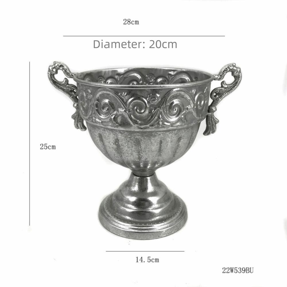 Classical Iron Flower Vase Simple Roman Plant Pot New Flower Planter  Home Decoration