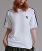 LIKE THE MOST Track Raglan Oversized Short Sleeve T-Shirt_White