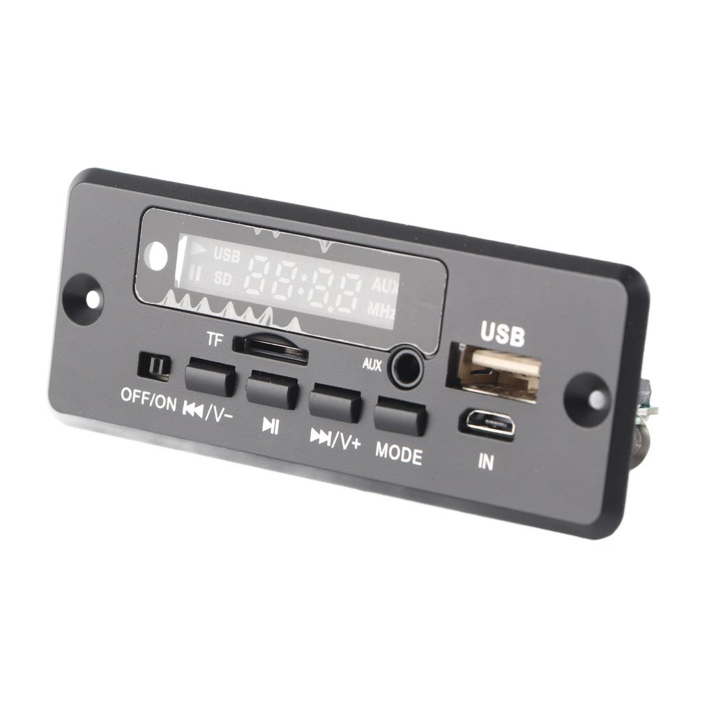 Decode Board 12V 02EA MP3 Decode Board with AUX In USB Port Support Memory Card and U DiskBlack