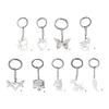 Unique Animal Pendant Keychain Stainless Steel Jewelry Gift Ornament For Women Best Friend Souvenir Birthday