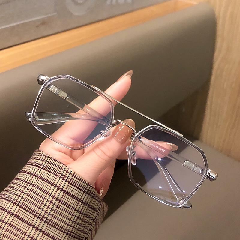 Blue Light Blocking Glasses Women Vintage Retro Style Polygon Shape Women'S Glass High Quality Glasses Male