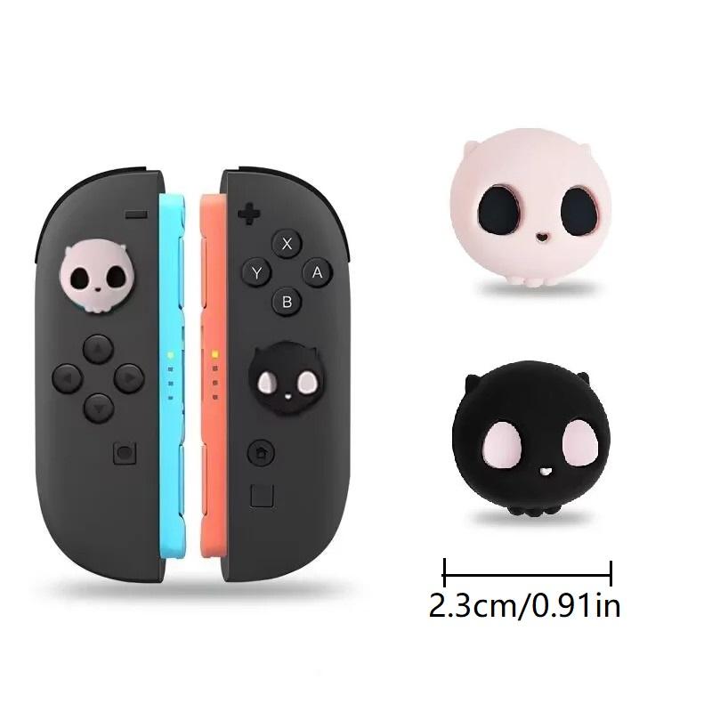 4pcs Cute Soft Silicone Joystick Caps Thumb Grips Cover for Switch 2 Joy Con Controller Protection Video Game Accessories