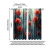 2pc,  Valentine's Day Window Treatment Curtains rose pattern Versatile Fabric,Without Electricity Family Party for Indoor