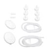 Příslušenství k odsávačce mateřského mléka Ochrana proti zpětnému toku Silikonové hadičky Konektory Bílé ventilky s kachním zobáčkem pro prsa