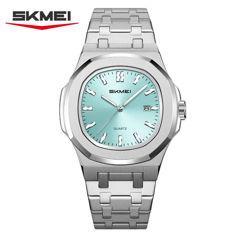 SKMEI 2684 Elegant Exquisite Men's Watch Waterproof Luminous Calendar Steel Belt Business Luxury Quartz Watch Relgios Masculino