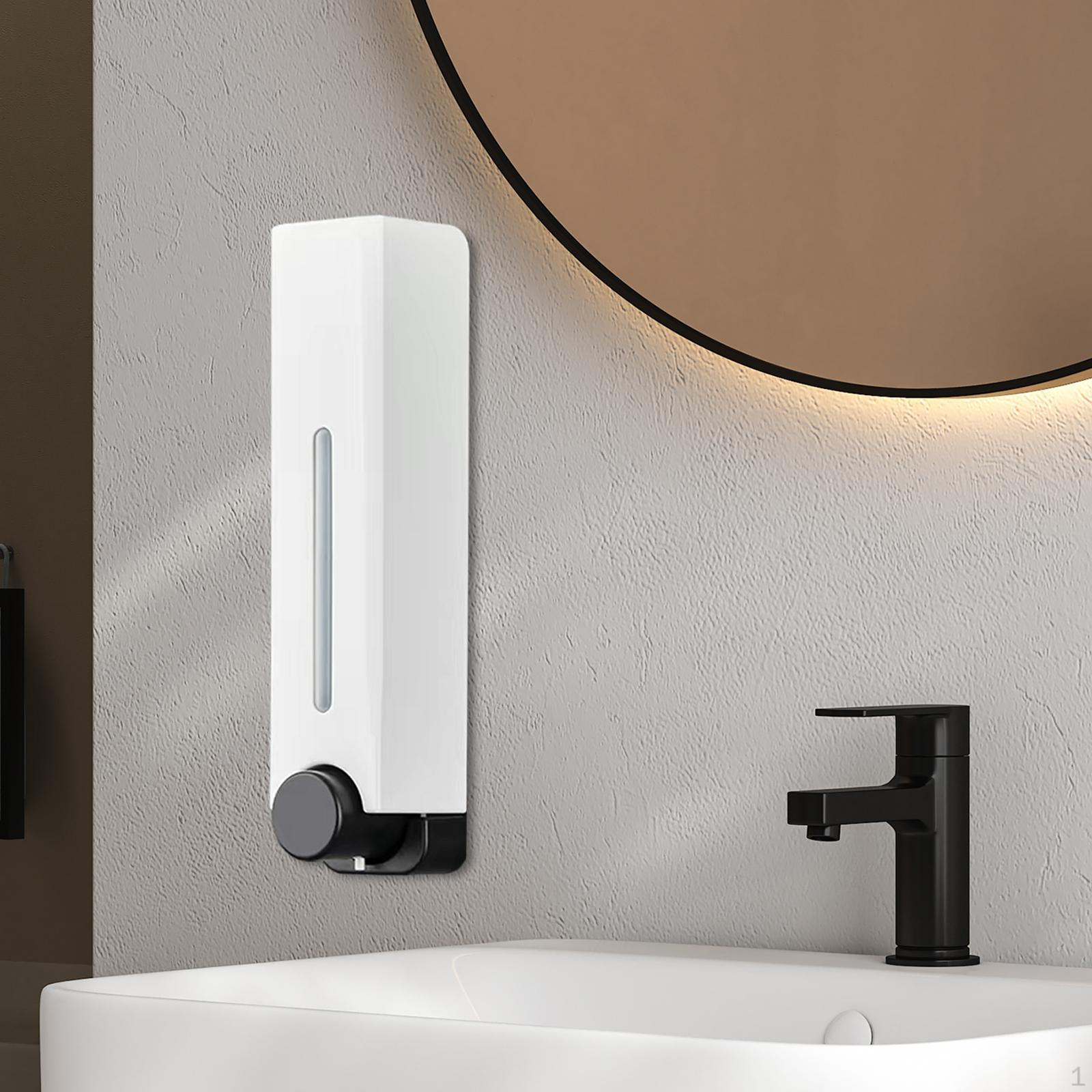 

Ручной дозатор мыла для шампуня на 500 мл, многоразовый для ванной комнаты, прочный, удобный белый