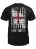 Armee Christi. Amerikanische Flagge und Templer-Code-Flagge Ungläubiger T-Shirt. Premium Baumwolle Kurzarm O-Ausschnitt Herren T-Shirt Neu S-3XL