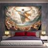"Ascension of Jesus with Angels" Pattern Wall Hanging Tapestry Decorative Tapestry Home Decor for Bedroom and Living Room