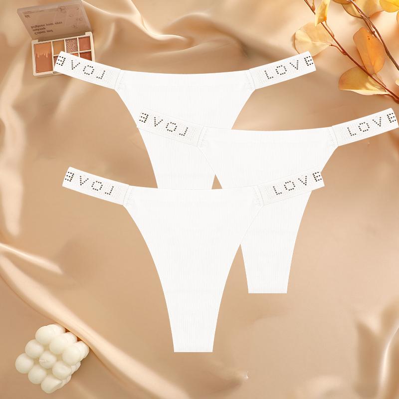 

FINETOO 3 шт./компл. бесшовные трусики с низкой талией сексуальные женские стринги стринги со стразами и буквами спортивные стринги шорты трусы Т-образный вырез XL&Set