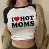 New European and American Spice Girls alphabet-printed navel top summer round neck pullover slim shoulder sleeves short T-shirt