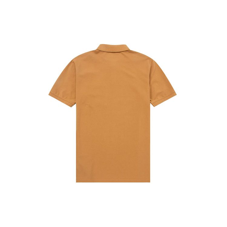 Timberland Solid Color Casual Short Sleeve Polo Shirt Men Tops Wheat A6QQ1-P47