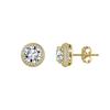 ORSA JEWELS 925 Sterling Silver Stud Earrings with D Color VVS Moissanite Diamand Elegant and Timeless Jewelry for Women MOE11
