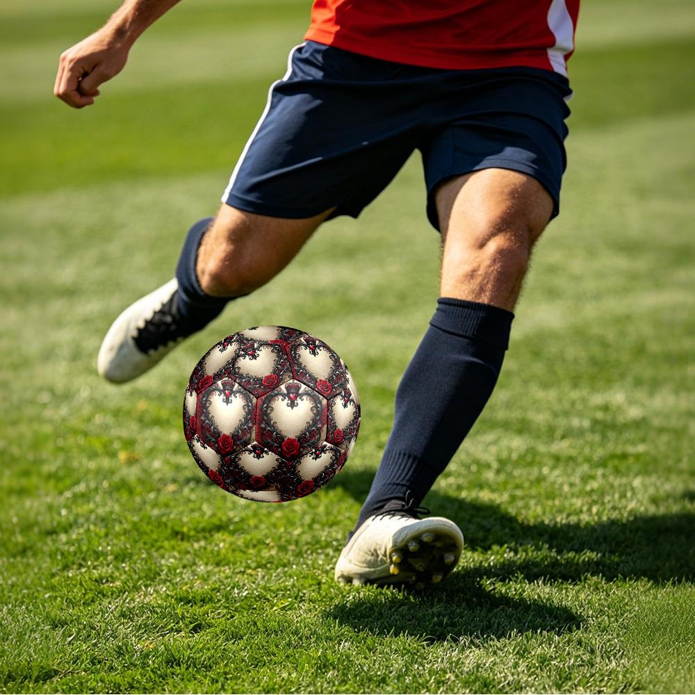 1 Stück Royal Romance Größe 5 Fußball Professioneller Spiel-Trainingsfußball Indoor & Outdoor Sportball Trainingsball Leicht Langlebig y4
