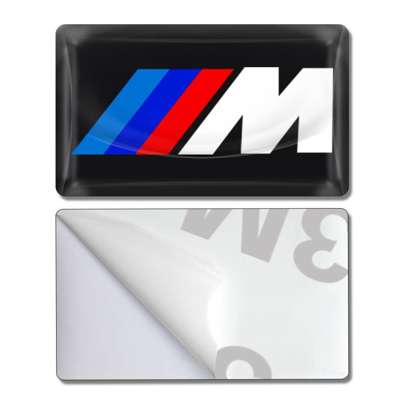 2/5/10 stk Karbonfiber M LOGO Emblem Ratt Bil 3D Klistremerker For BMW M X5 X6 E90 E92 E93 F20 F21 F30 F31 F32 E60 E46 POWER