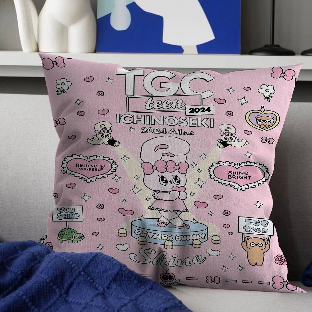 Cute Esther Bunny Rabbit Pillow Gift Home Office Decoration Pillow Bedroom Sofa Car Cushion CoverPillow Case