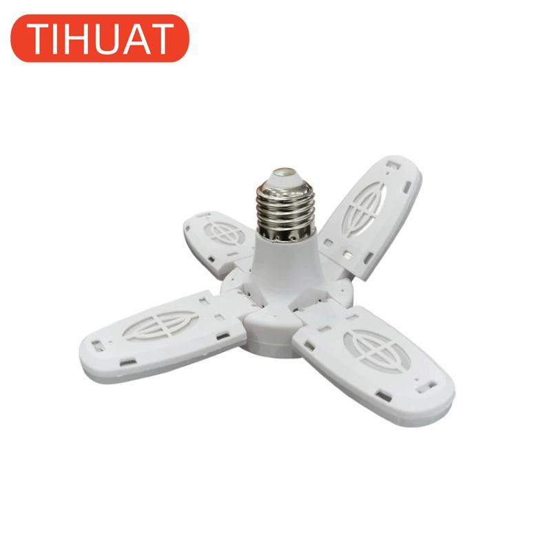 E27 LED Fan Blade Light Garage Light Deformable AC85-265V 28W Folding Ceiling Light Workshop Lamp LED Home Ceiling Lighting