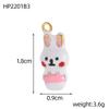 CARLIDANA Personalized Flower Stainless Steel Rabbit Pendant Strawberry Gold Plated Charm ice cream Enamel DIY Accessories
