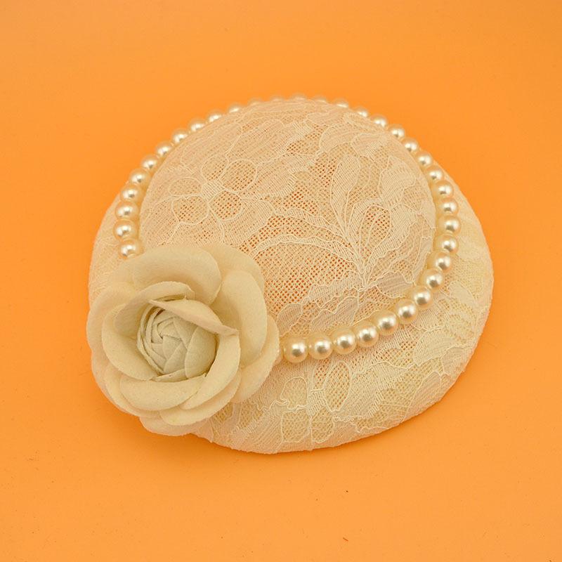 French Simple Pearl Top Hat British Celebrity Elegant Cheongsam Dinner Dress Night Shanghai Girls Catwalk Headdress