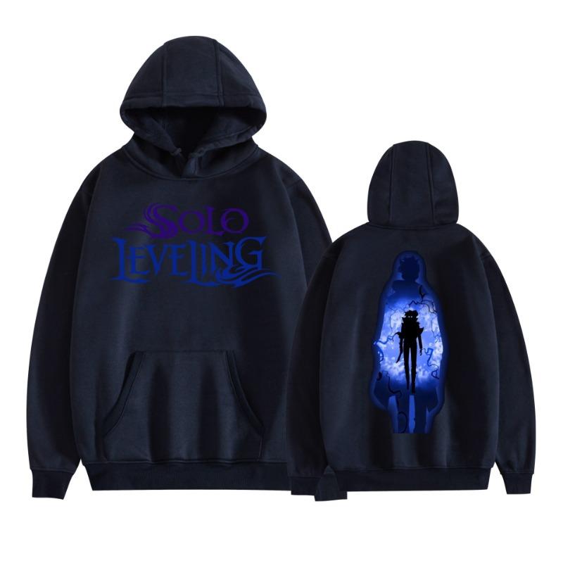 Anime Solo Leveling Sung Jin Woo Graphic Print Hooded Men Women High Quality Hoodies Oversized Sweatshirt Harajuku Streetwear